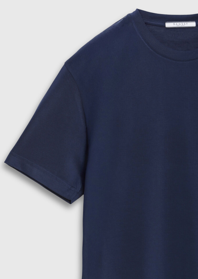 Navy Blue Plain T-Shirt - 6