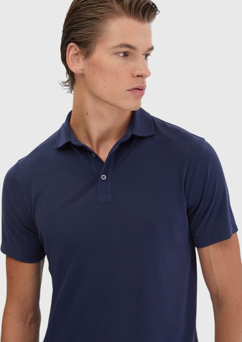 Navy Blue Plain T-Shirt - 4