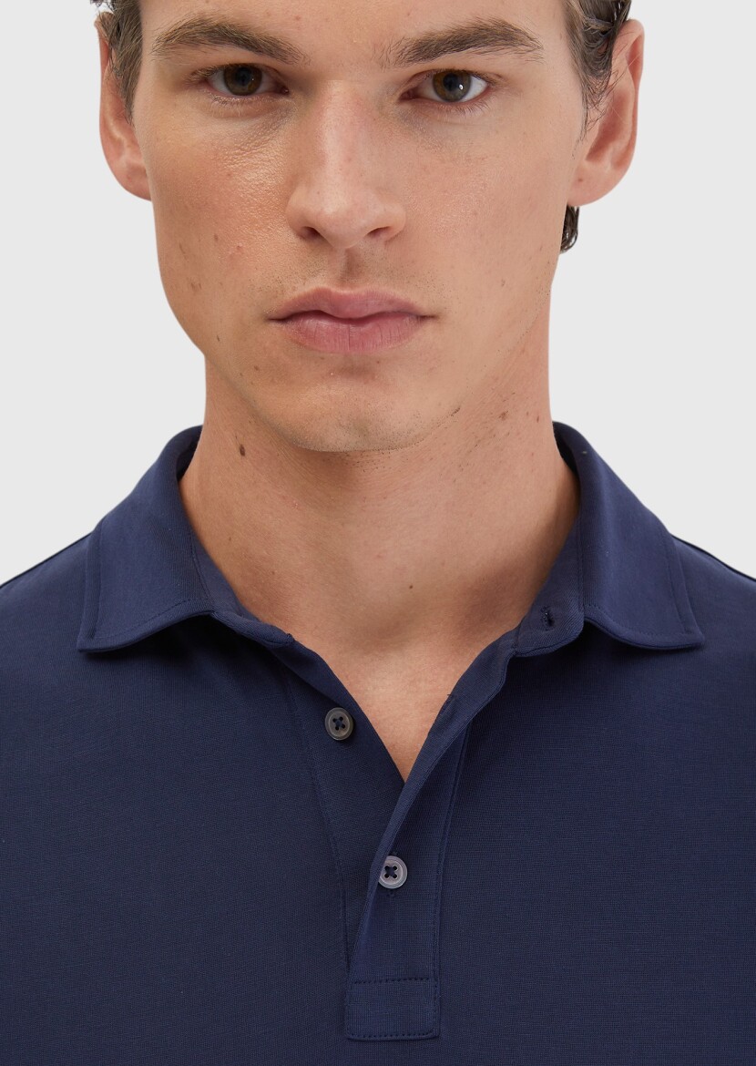 Navy Blue Plain T-Shirt - 5