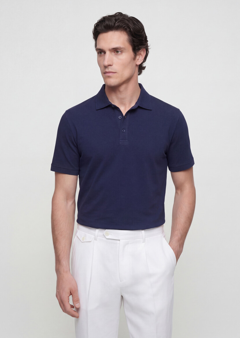 Navy Blue Plain T-Shirt - RAMSEY