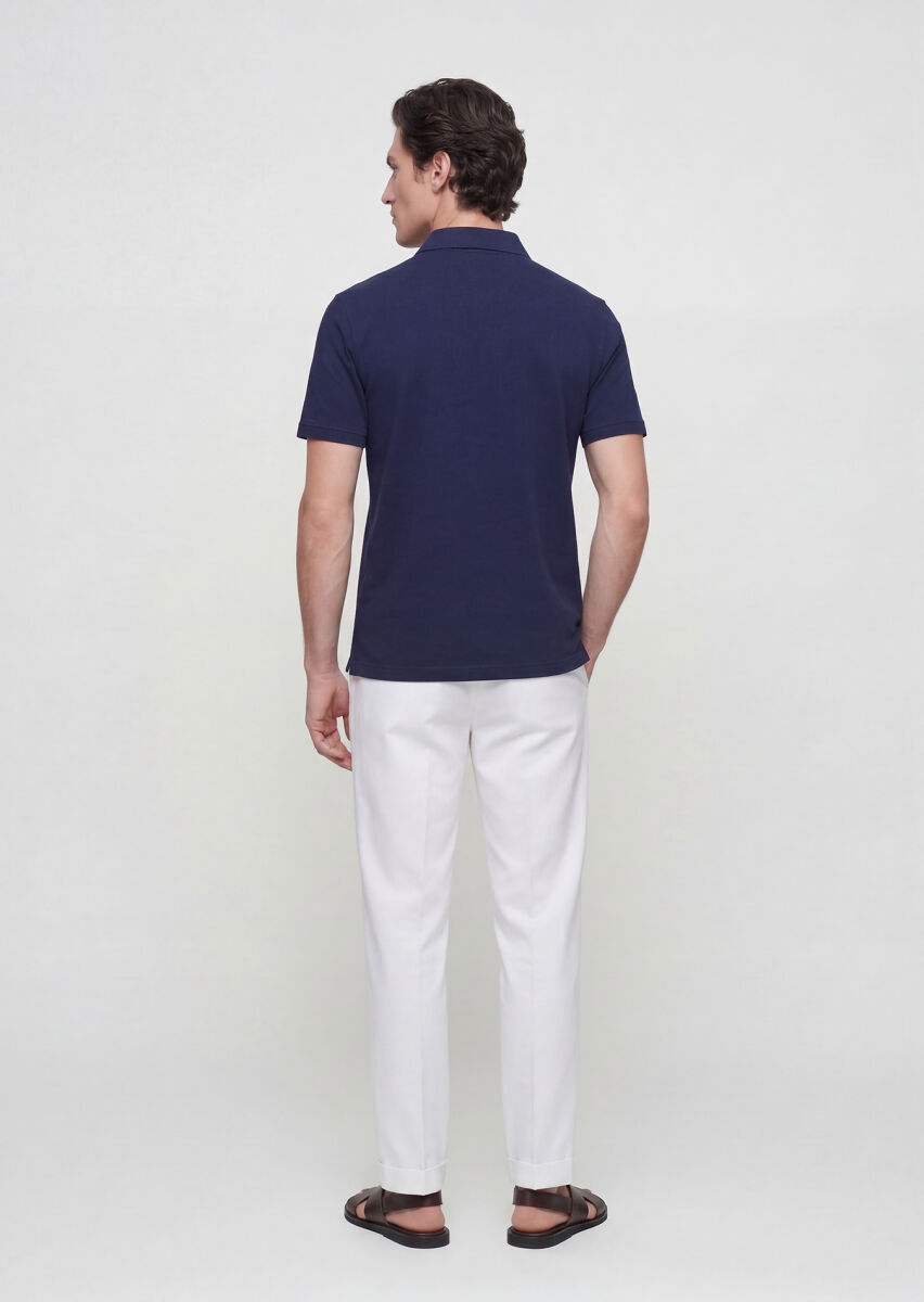 Navy Blue Plain T-Shirt - 4