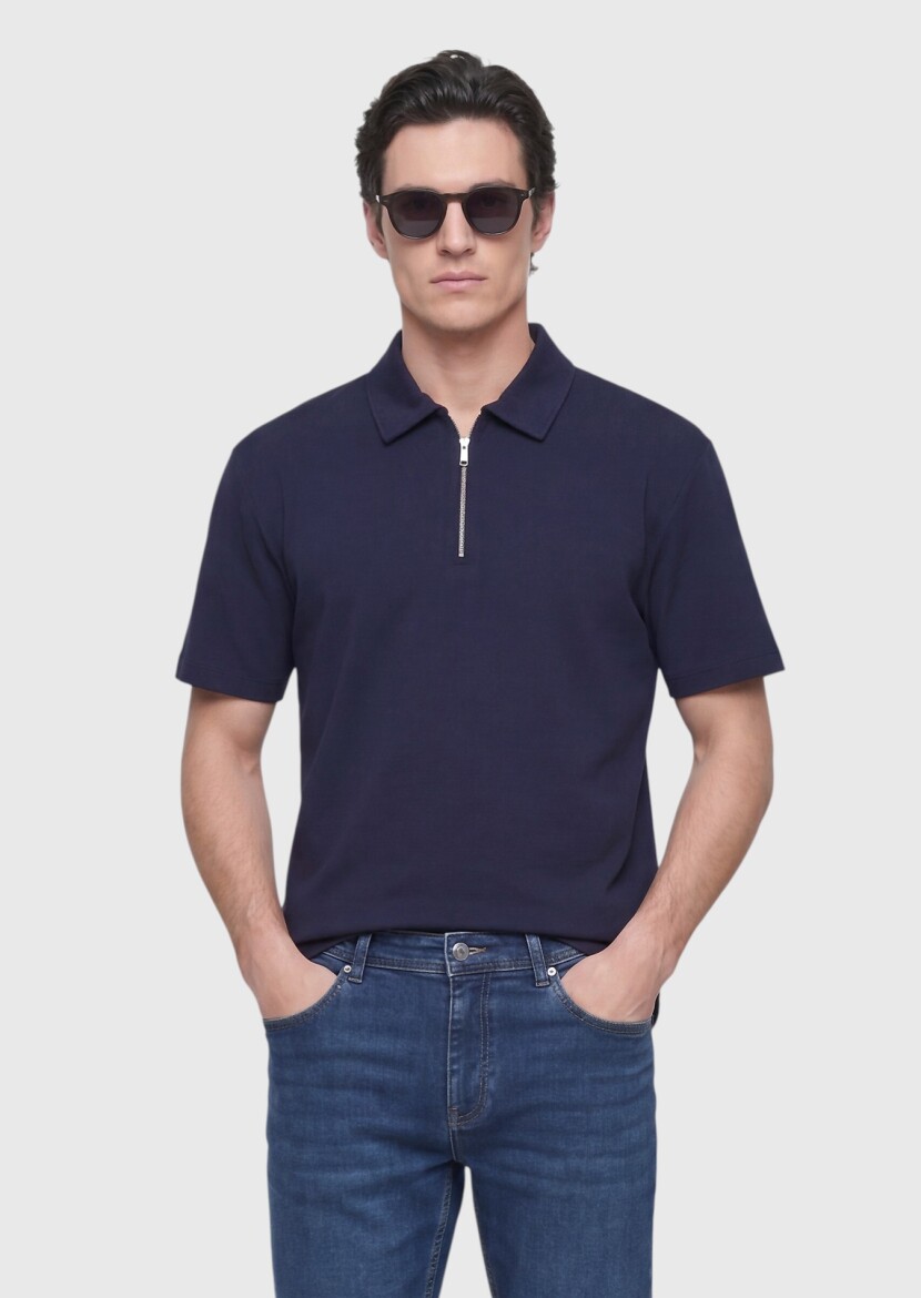Navy Blue Plain T-Shirt - RAMSEY