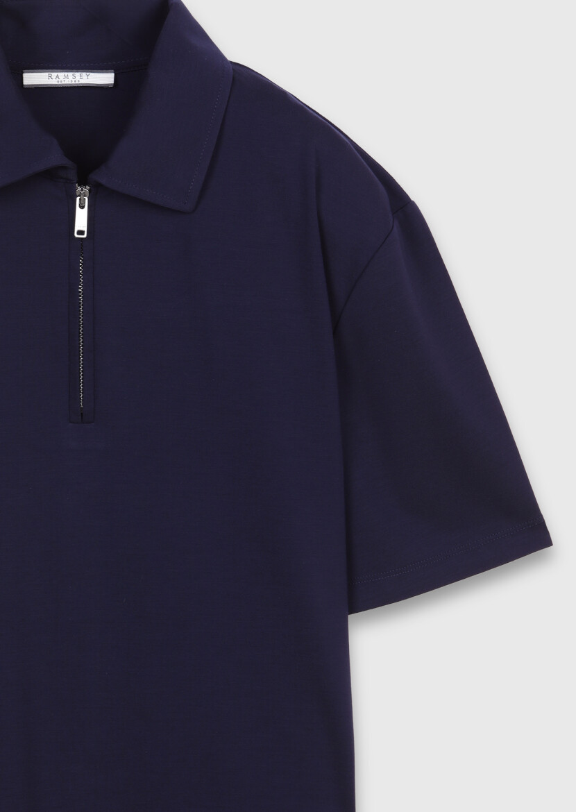 Navy Blue Plain T-Shirt - 6