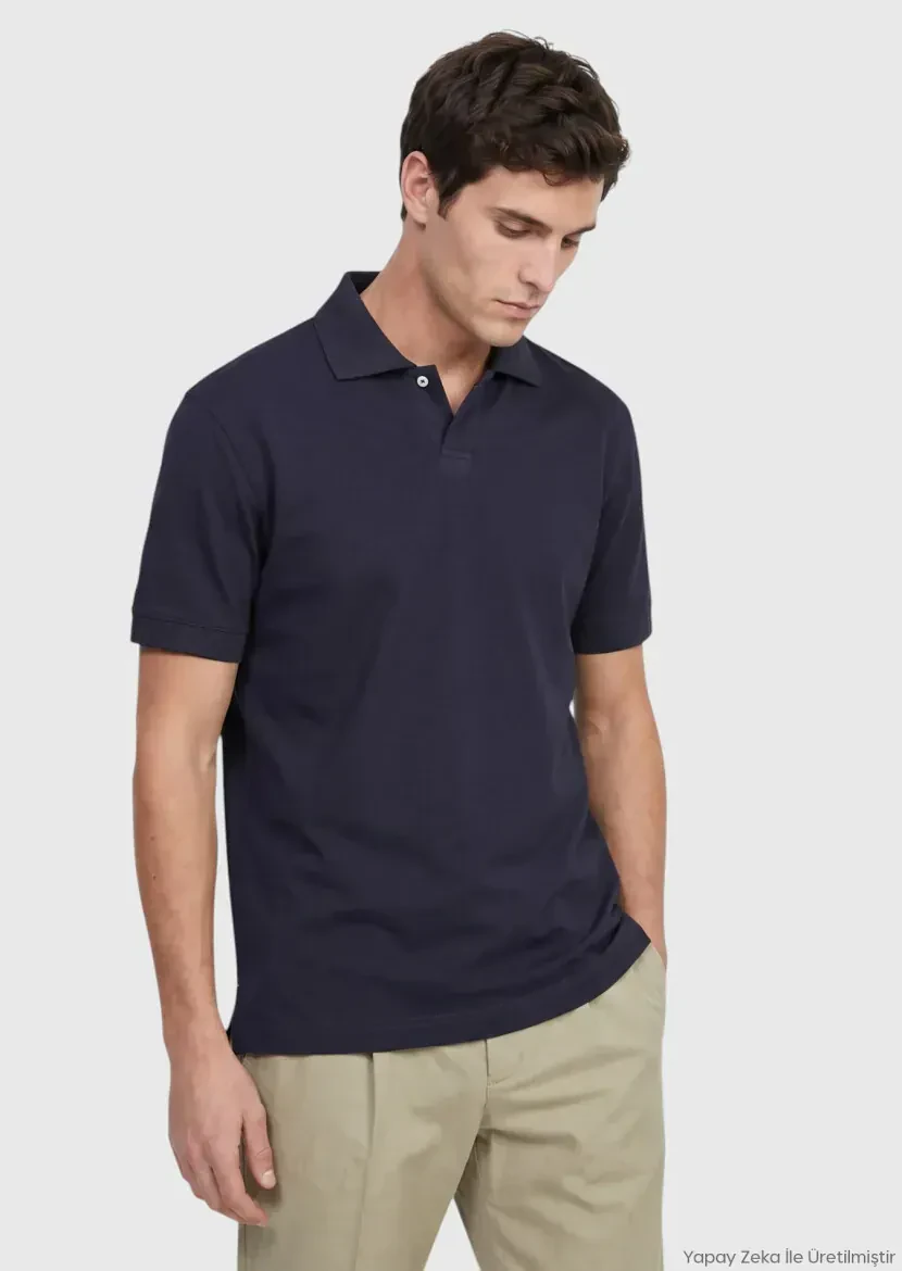 Navy Blue Plain T-Shirt - RAMSEY