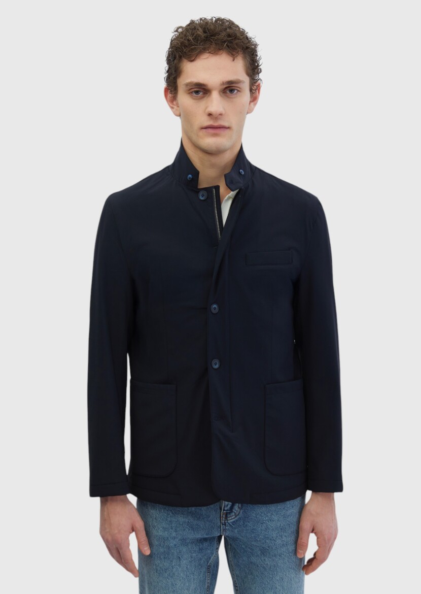 Navy Blue Regular Fit Blazer - RAMSEY
