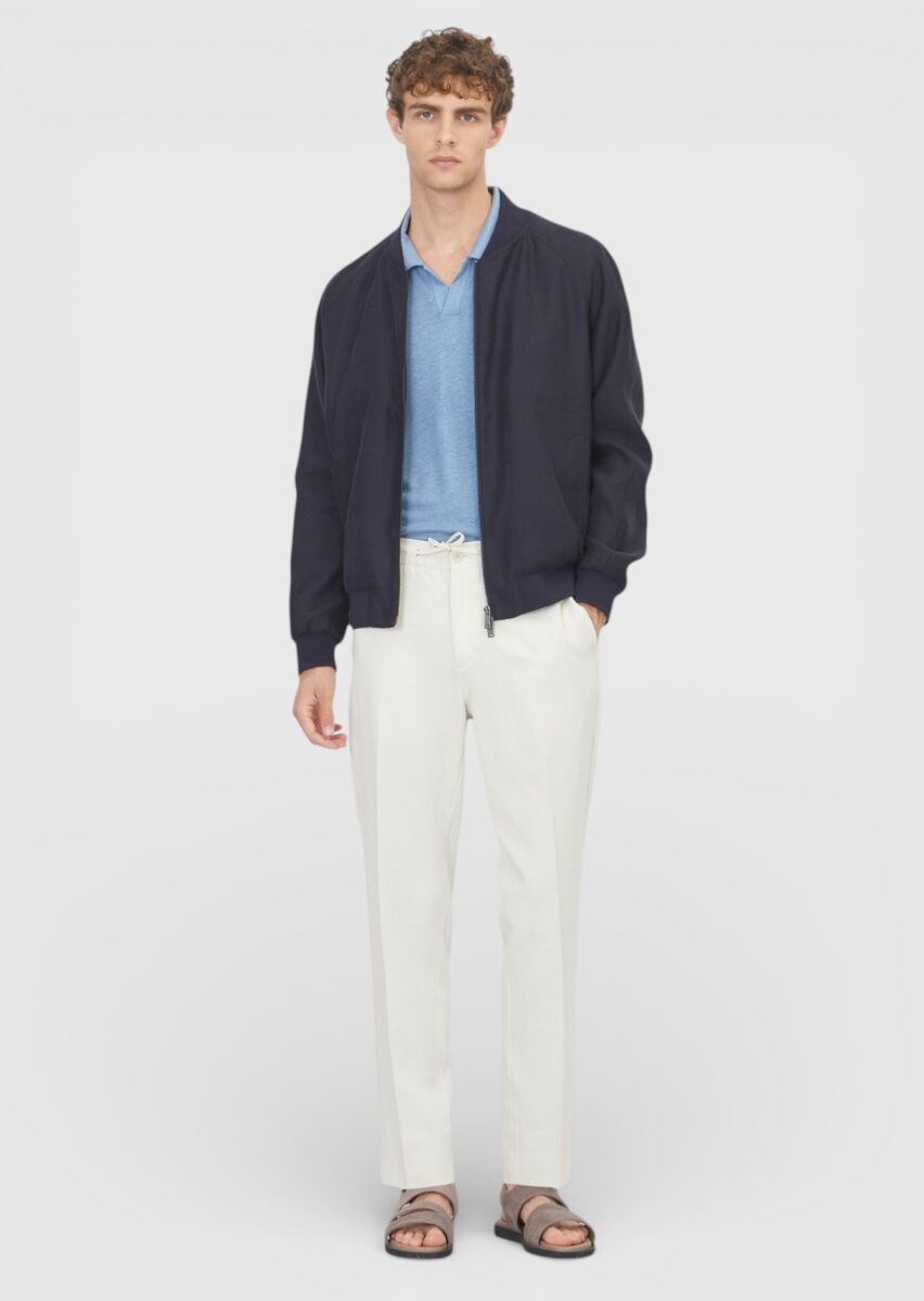 Navy Blue Regular Fit Casual Technical Coat - 2