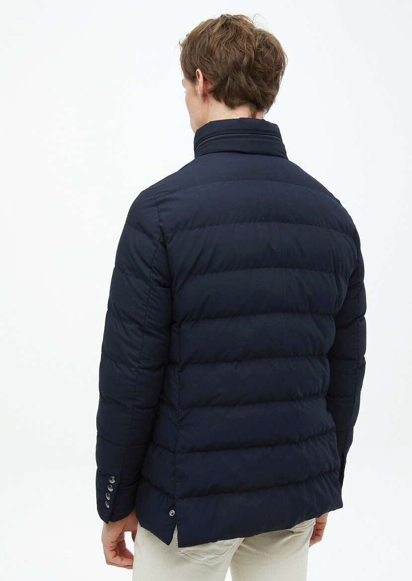 Navy Blue Regular Fit Lightweight Jacket - 8