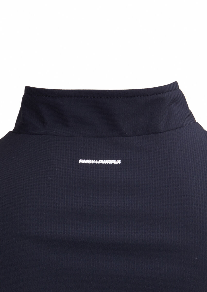 Navy Blue Regular Fit Turtleneck Casual Knitting Puffer Vest - 5