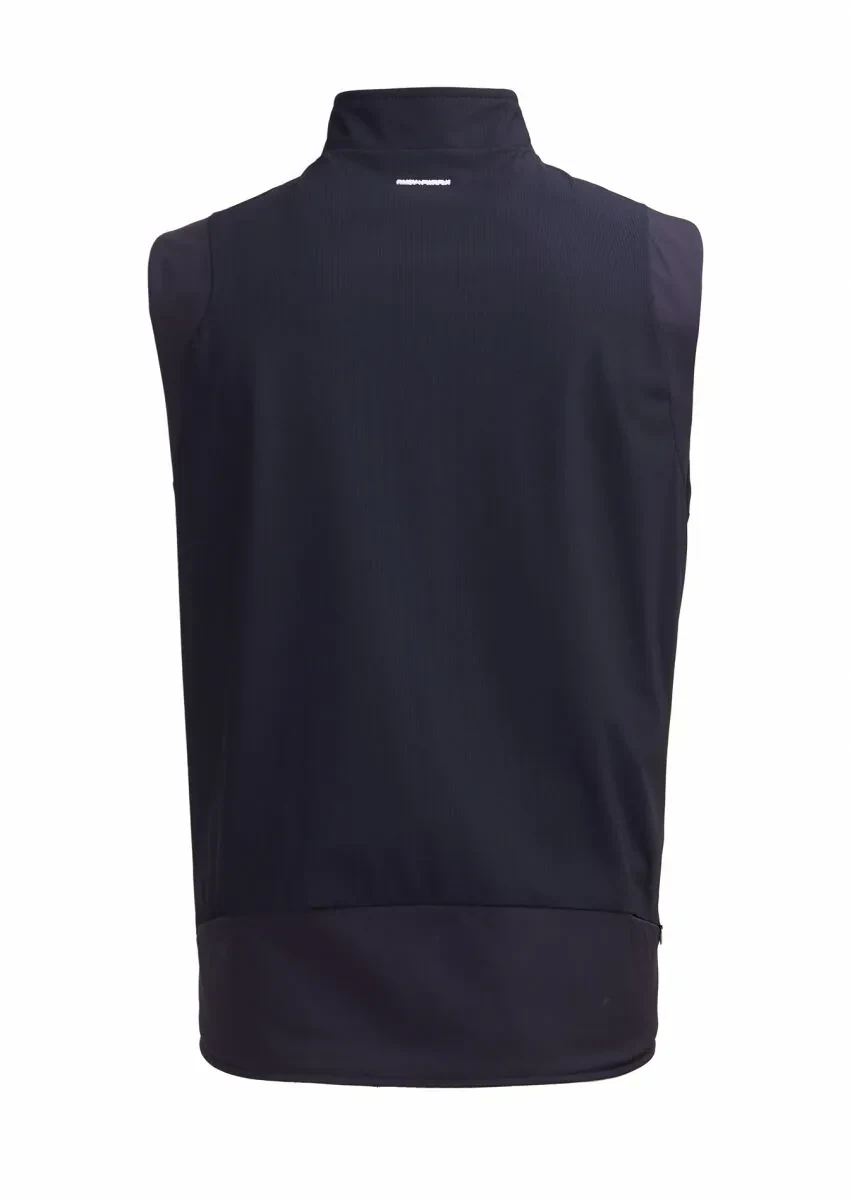 Navy Blue Regular Fit Turtleneck Casual Knitting Puffer Vest - 6