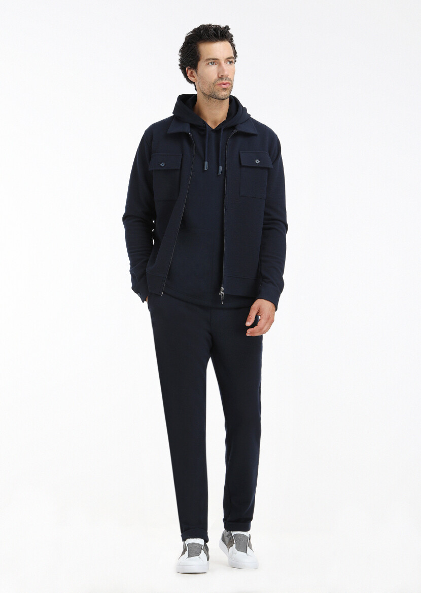 Navy Blue Shirt Jacket - 1