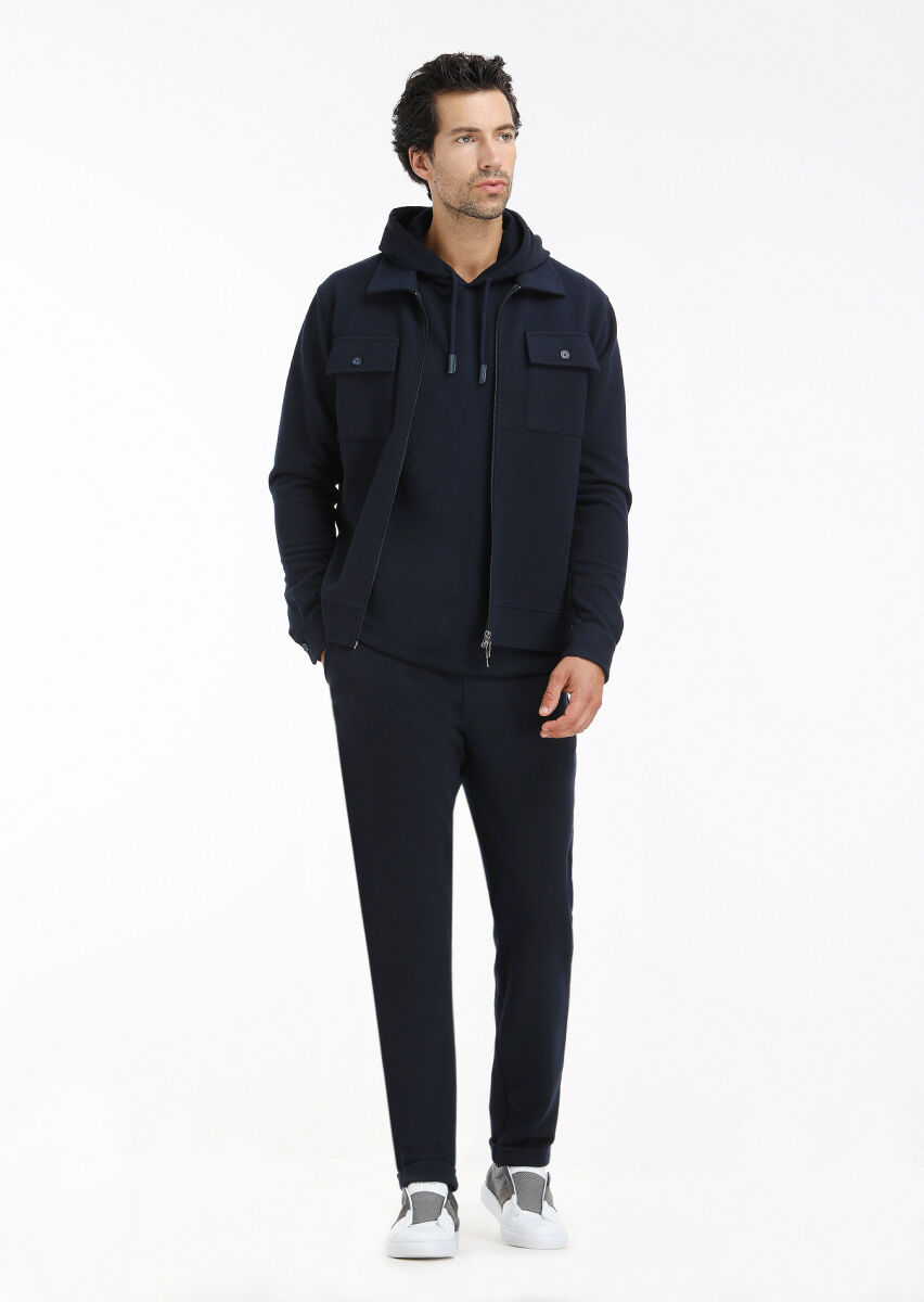 Navy Blue Shirt Jacket - 1