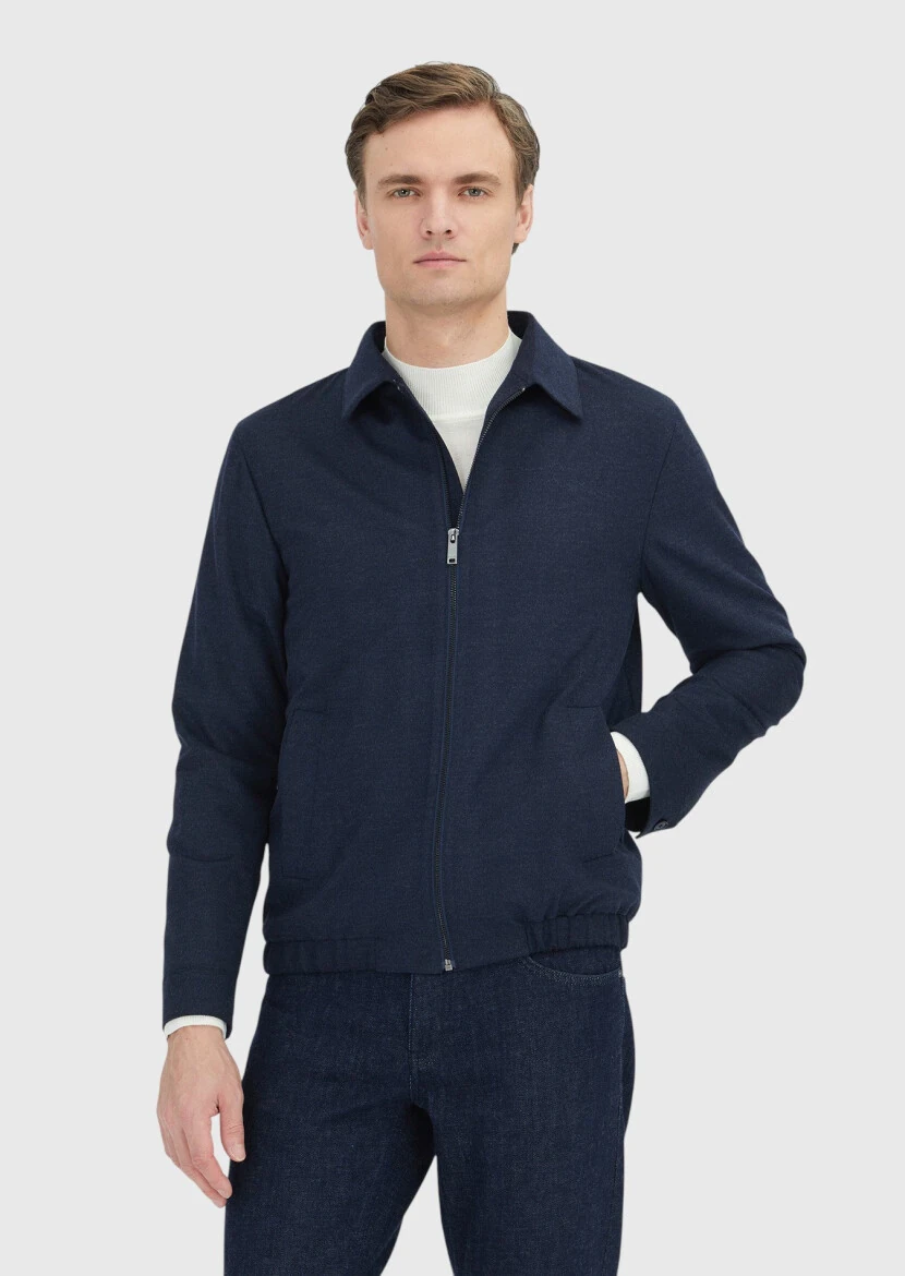 Navy Blue Shirt Jacket - 1