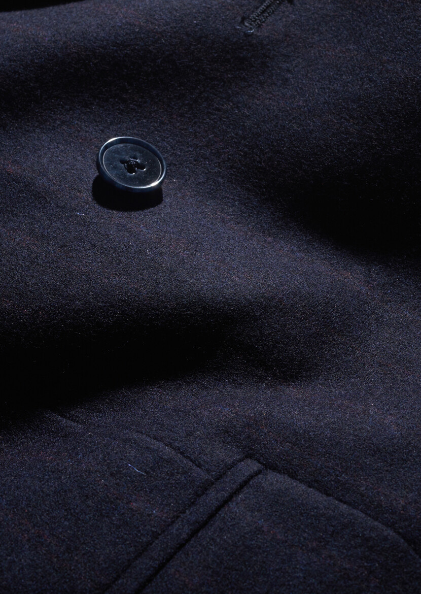 Navy Blue Striped Zeroweight Slim Fit Wool Blended Suit - 8