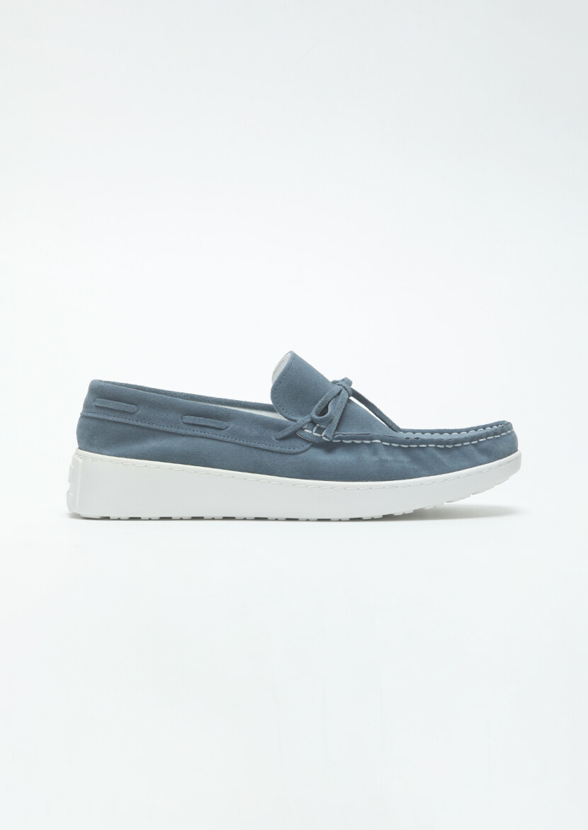 Navy Blue Suede Casual Loafer 
