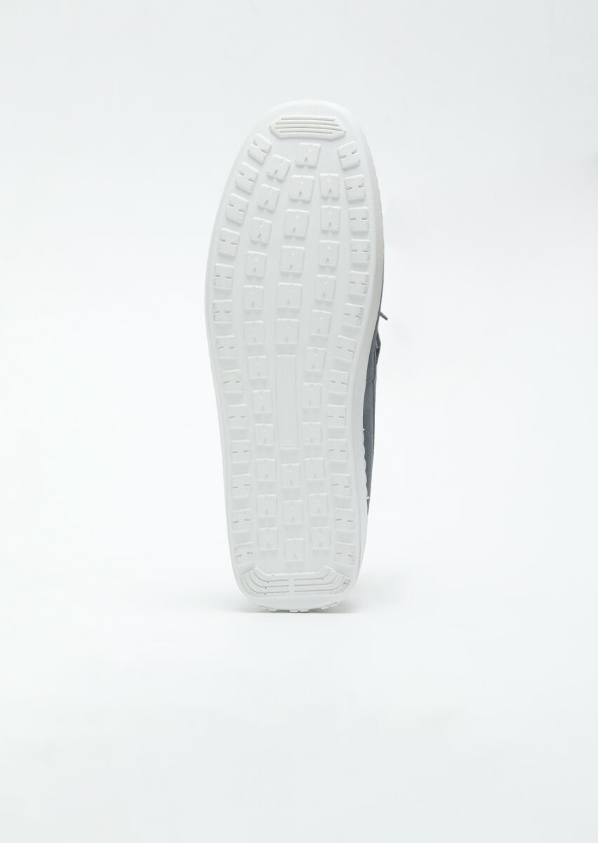 Navy Blue Suede Casual Loafer - 4