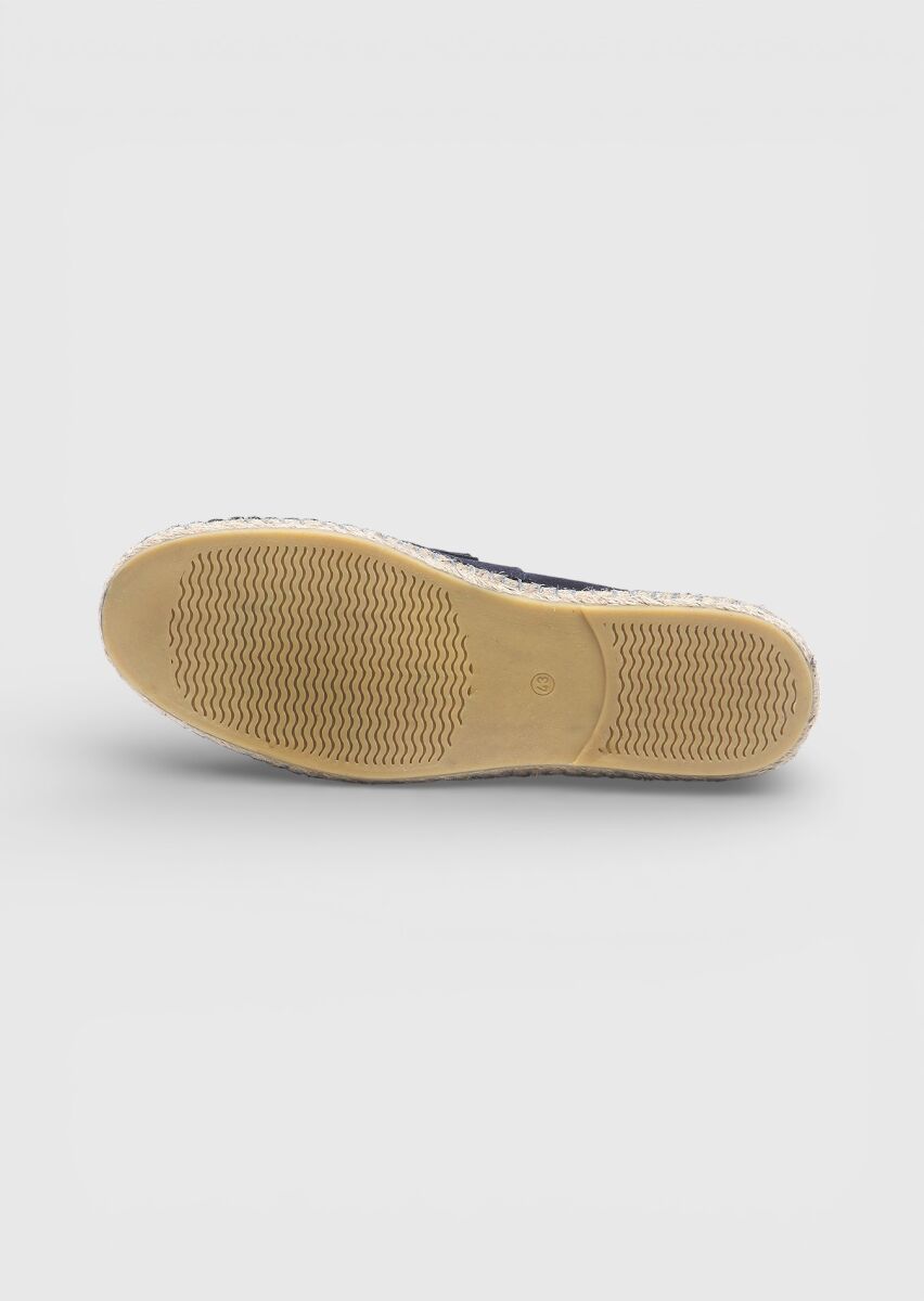 Navy Blue Suede Casual Loafer - 5