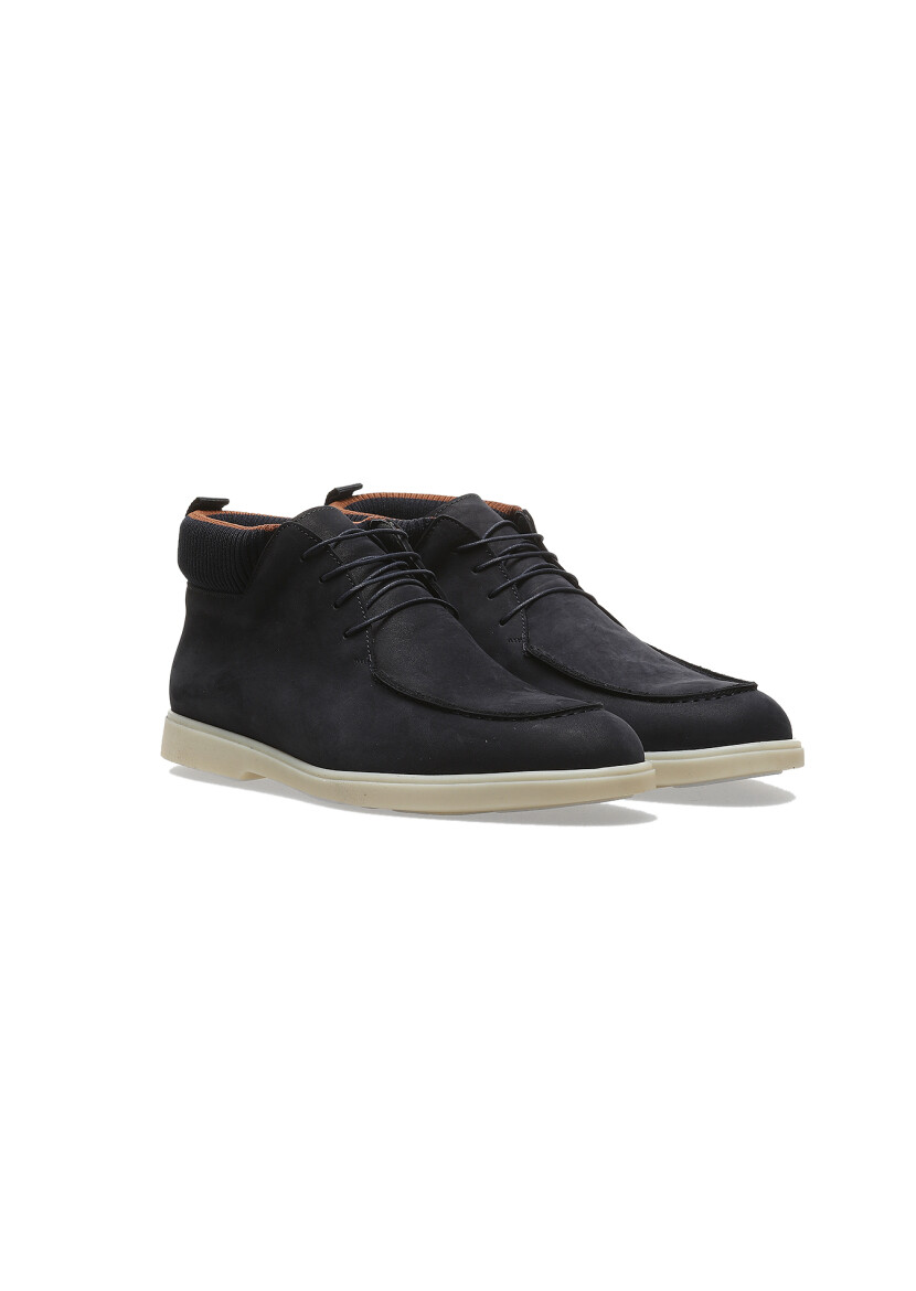Navy Blue Suede Casual Shoes 