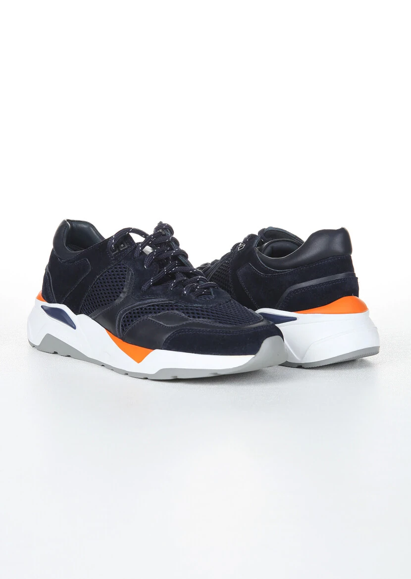 Navy Blue Suede Casual Sneaker - 3