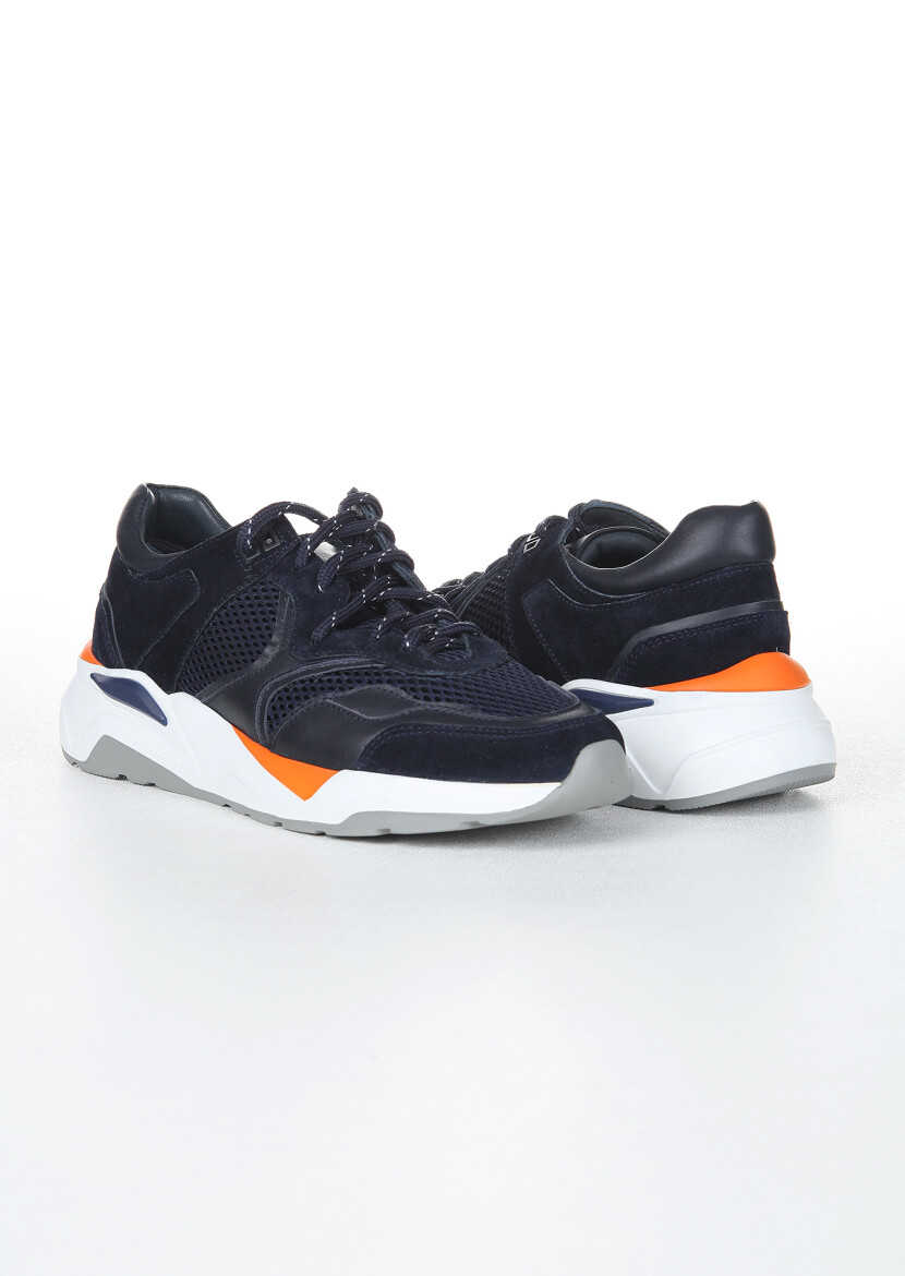 Navy Blue Suede Sneaker - 3