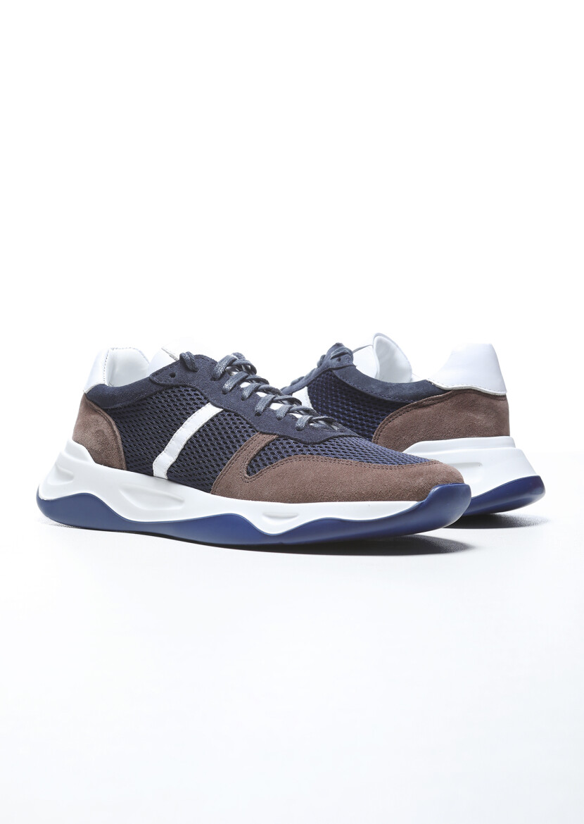 Navy Blue Suede Sneaker - 3