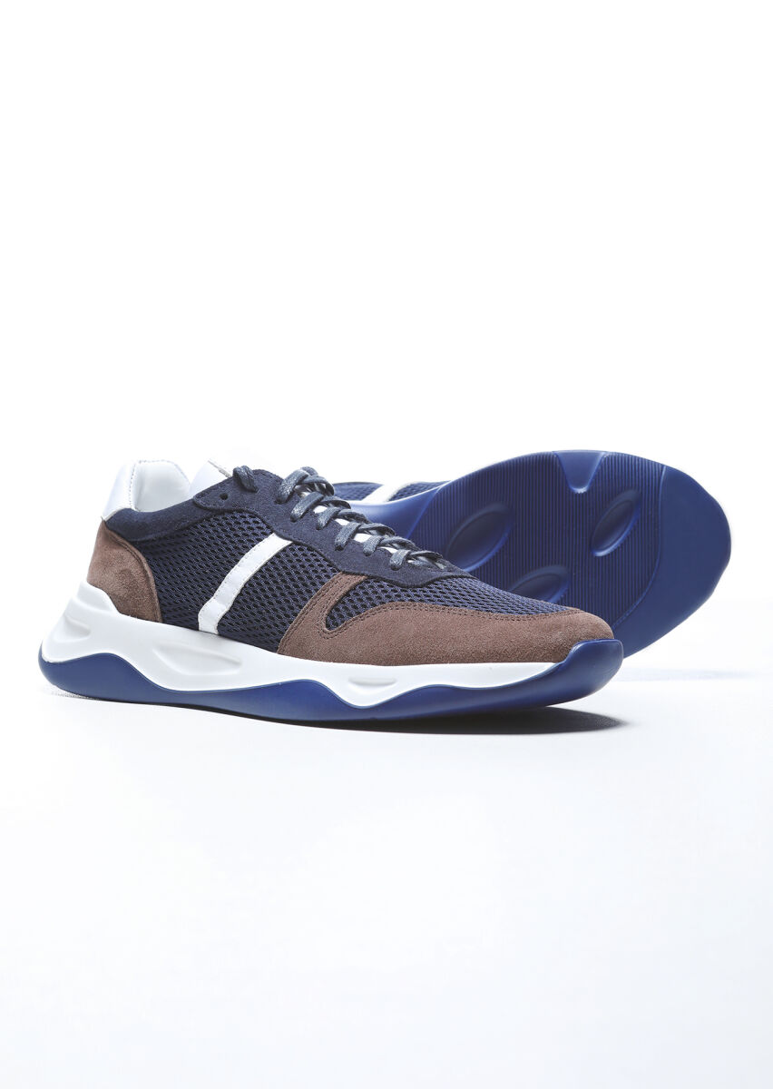 Navy Blue Suede Sneaker - 4