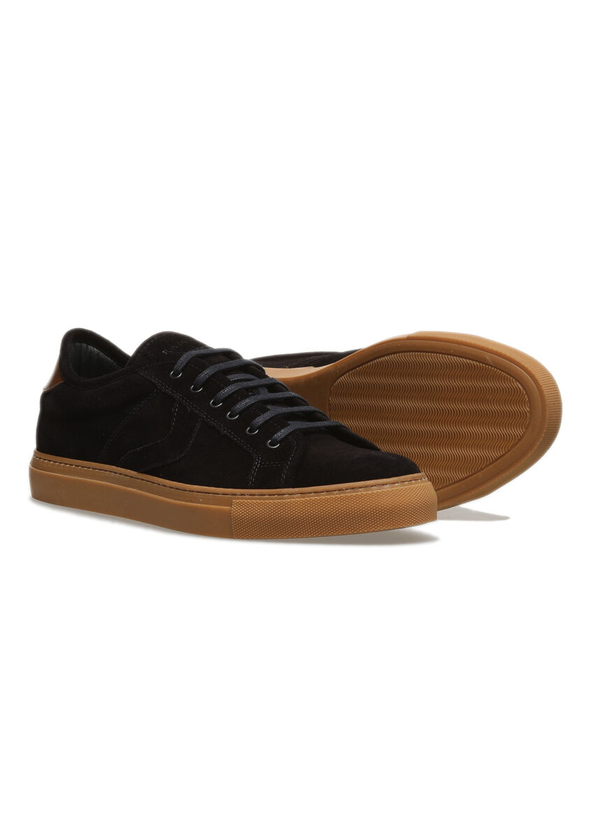 Navy Blue Suede Sneaker - 3