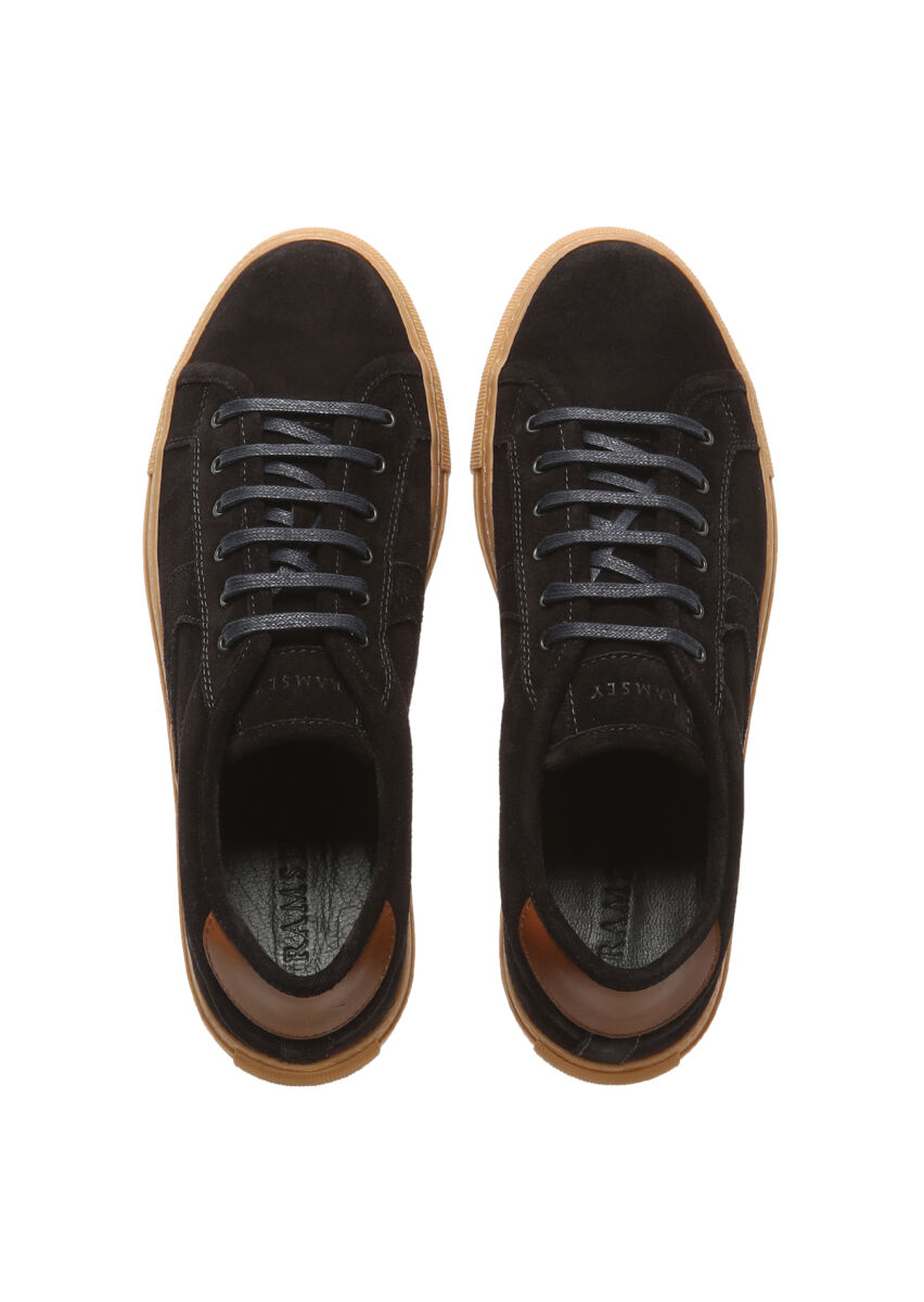 Navy Blue Suede Sneaker - 5