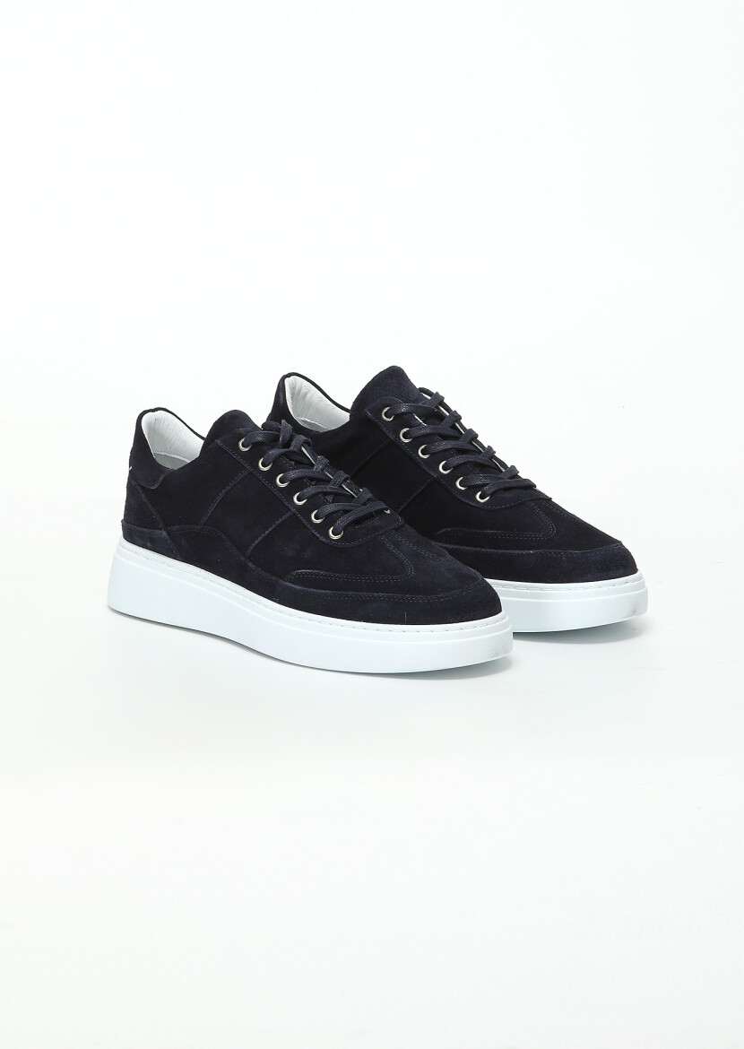 Navy Blue Suede Sneaker - 2