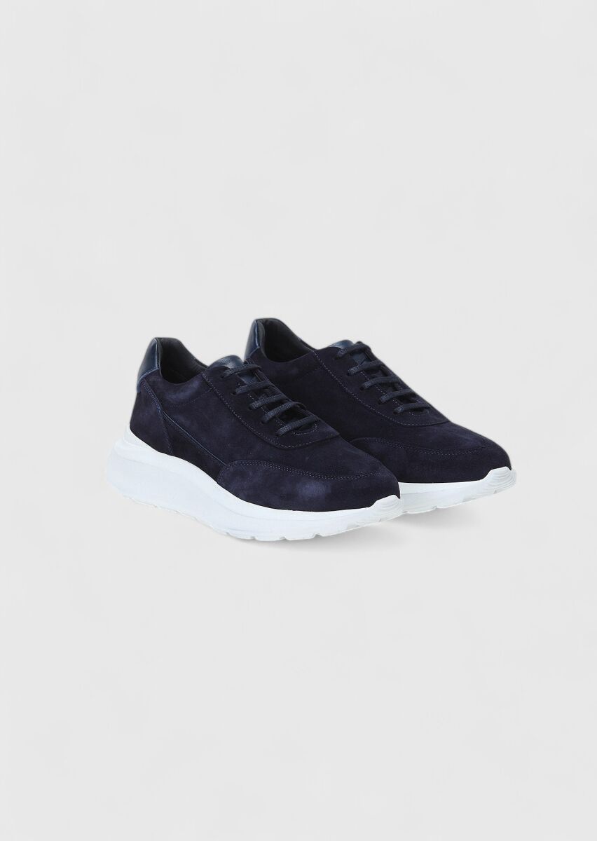 Navy Blue Suede Sneaker - 2
