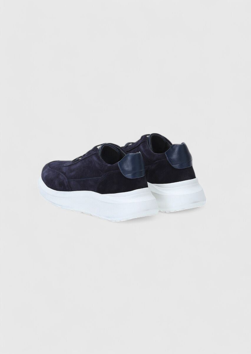 Navy Blue Suede Sneaker - 4