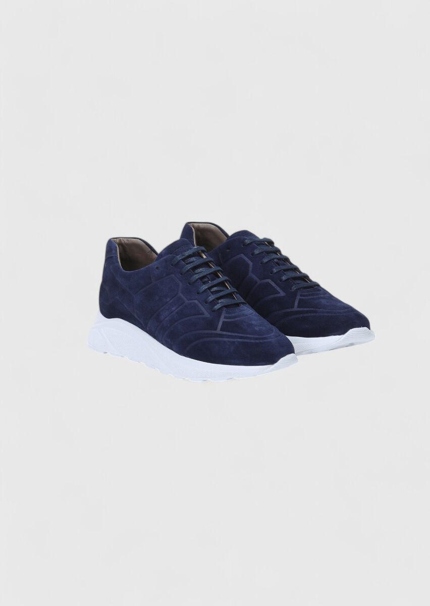 Navy Blue Suede Sneaker - 2