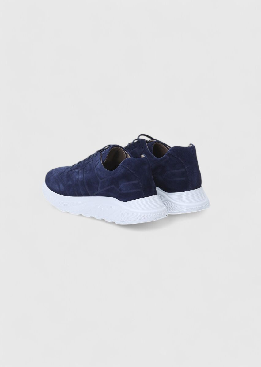 Navy Blue Suede Sneaker - 4
