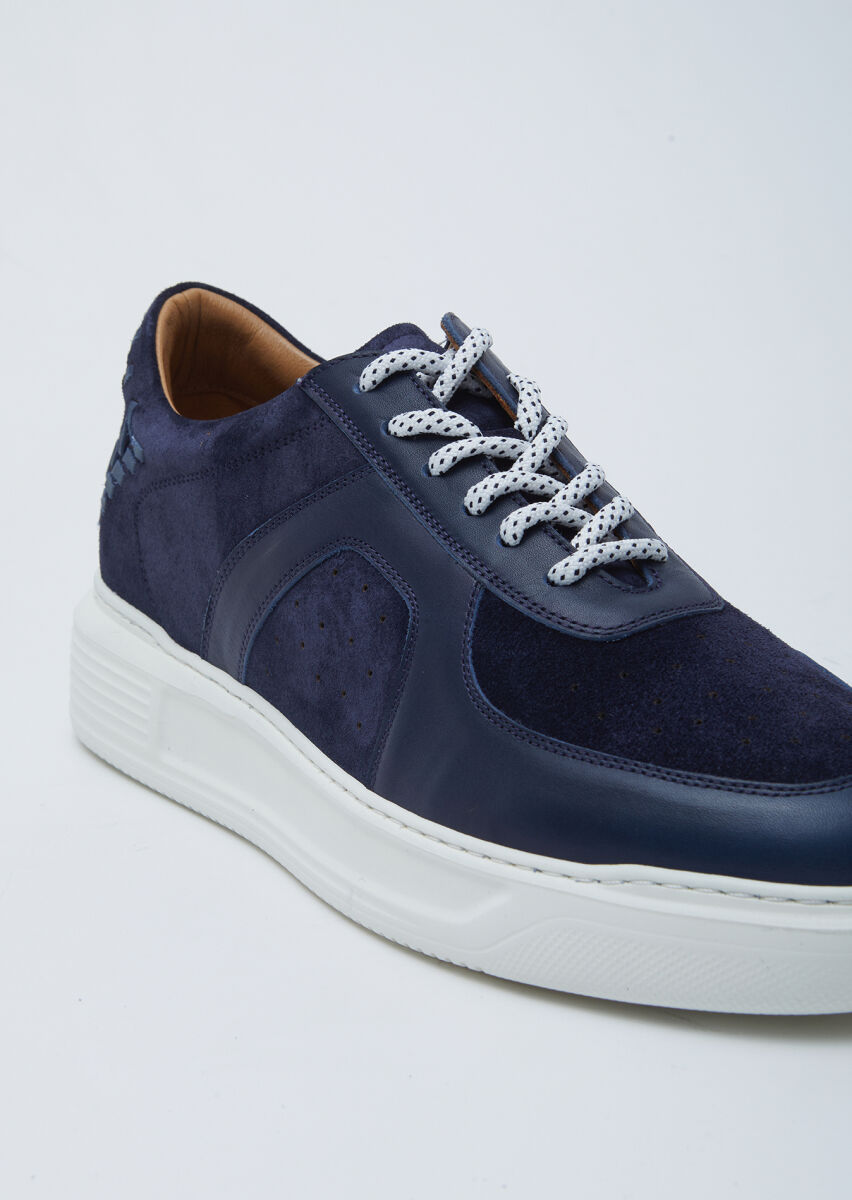 Navy Blue Suede Sneaker - 2