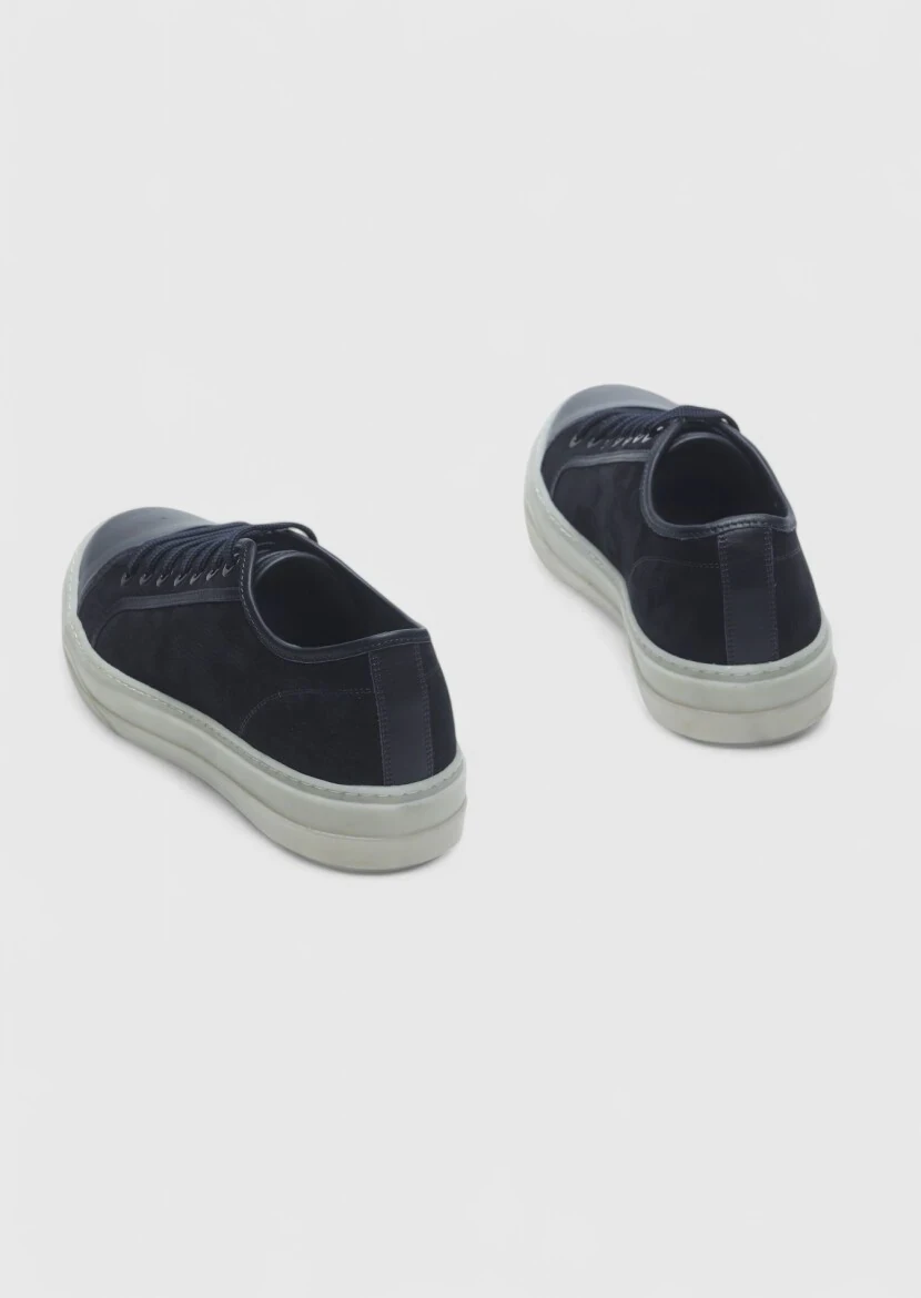 Navy Blue Suede Sneaker - 5