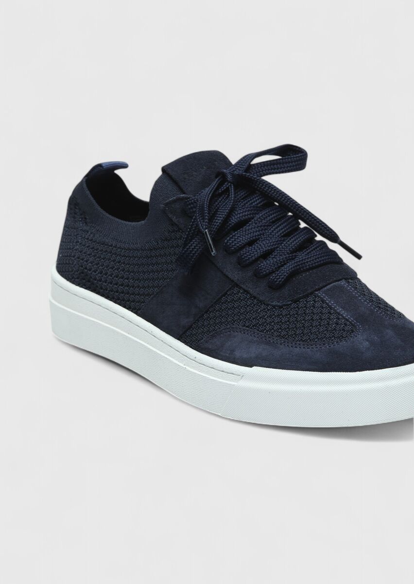 Navy Blue Suede Sneaker - 2