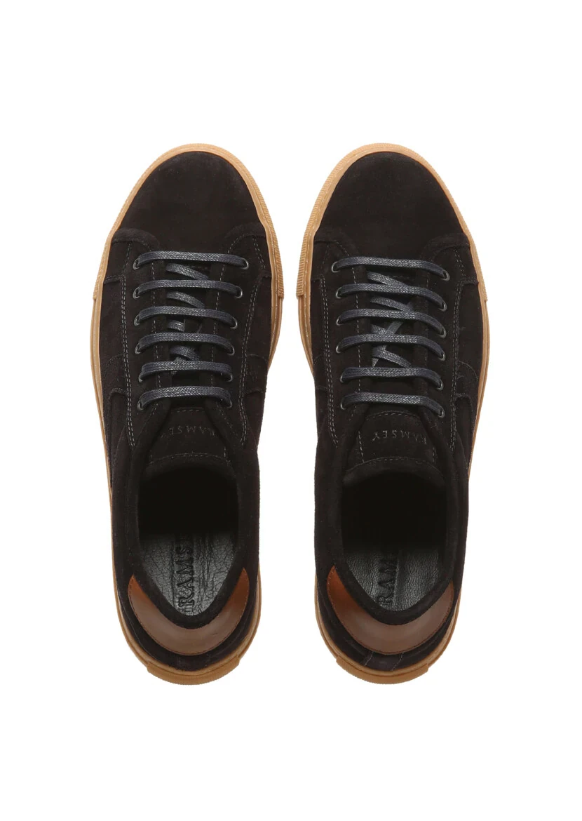 Navy Blue Suede Sport Sneaker - 5