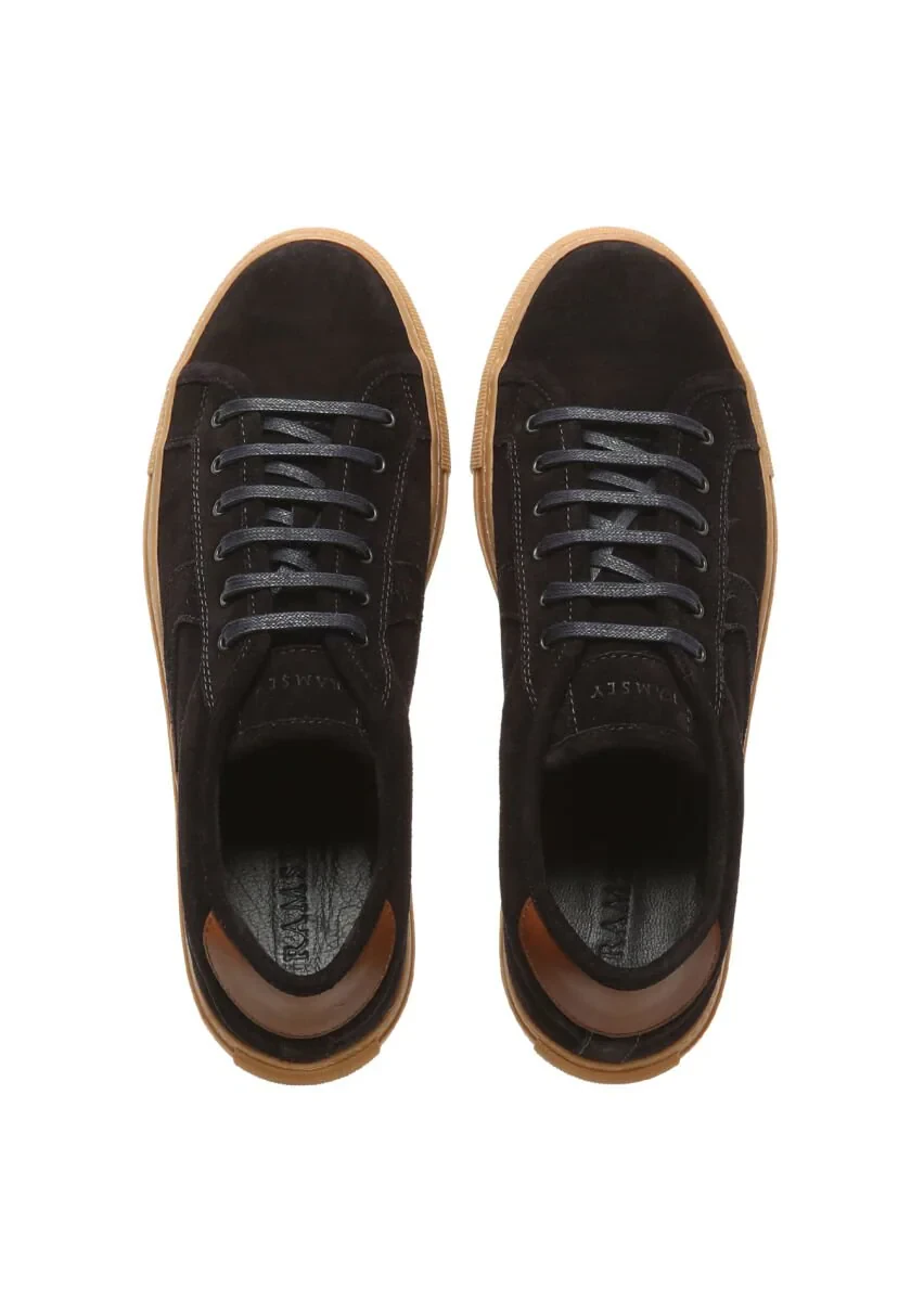 Navy Blue Suede Sport Sneaker - 5