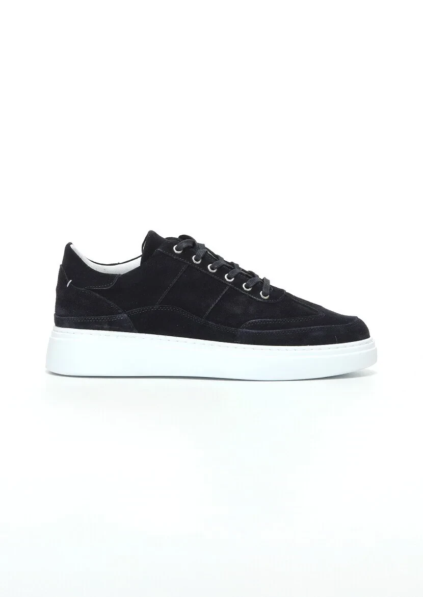 Navy Blue Suede Sport Sneaker - 1