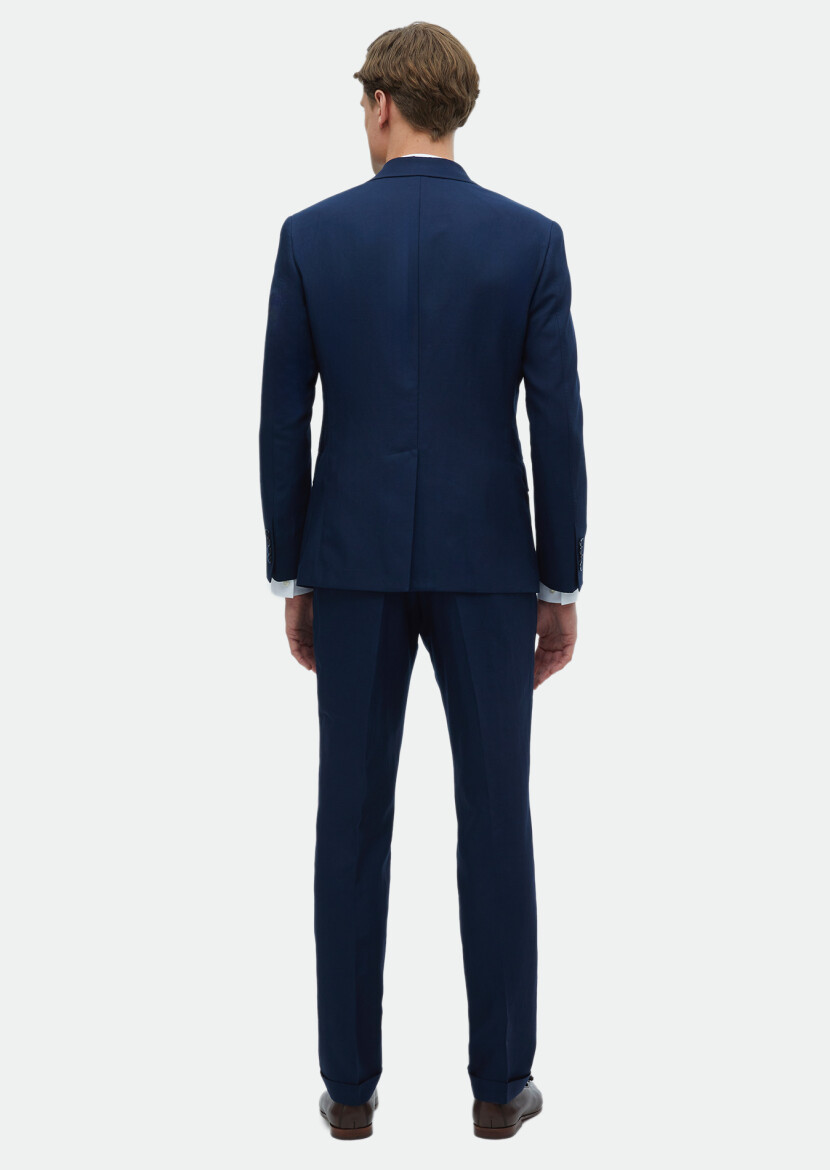 Navy Blue Suit With Waistcoat - 7