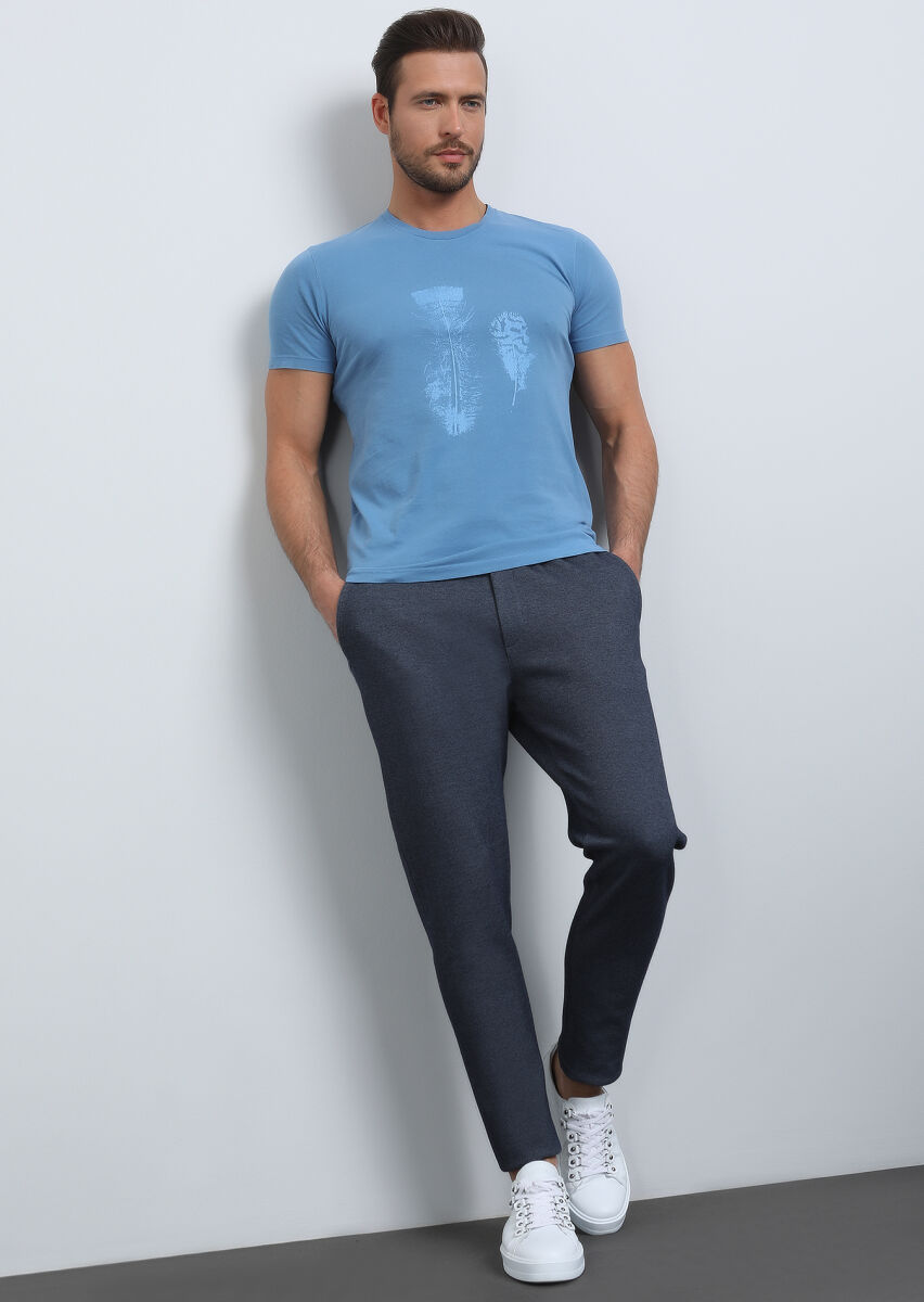 Navy Blue Sweat Pants - 1