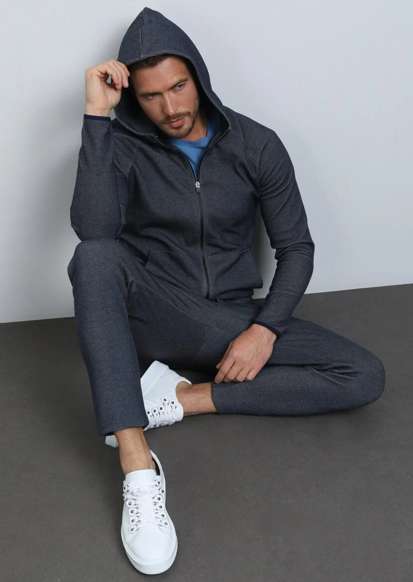 Navy Blue Sweat Pants - 3