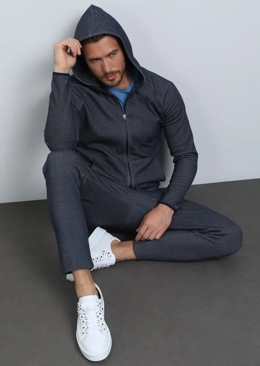 Navy Blue Sweat Pants - 3