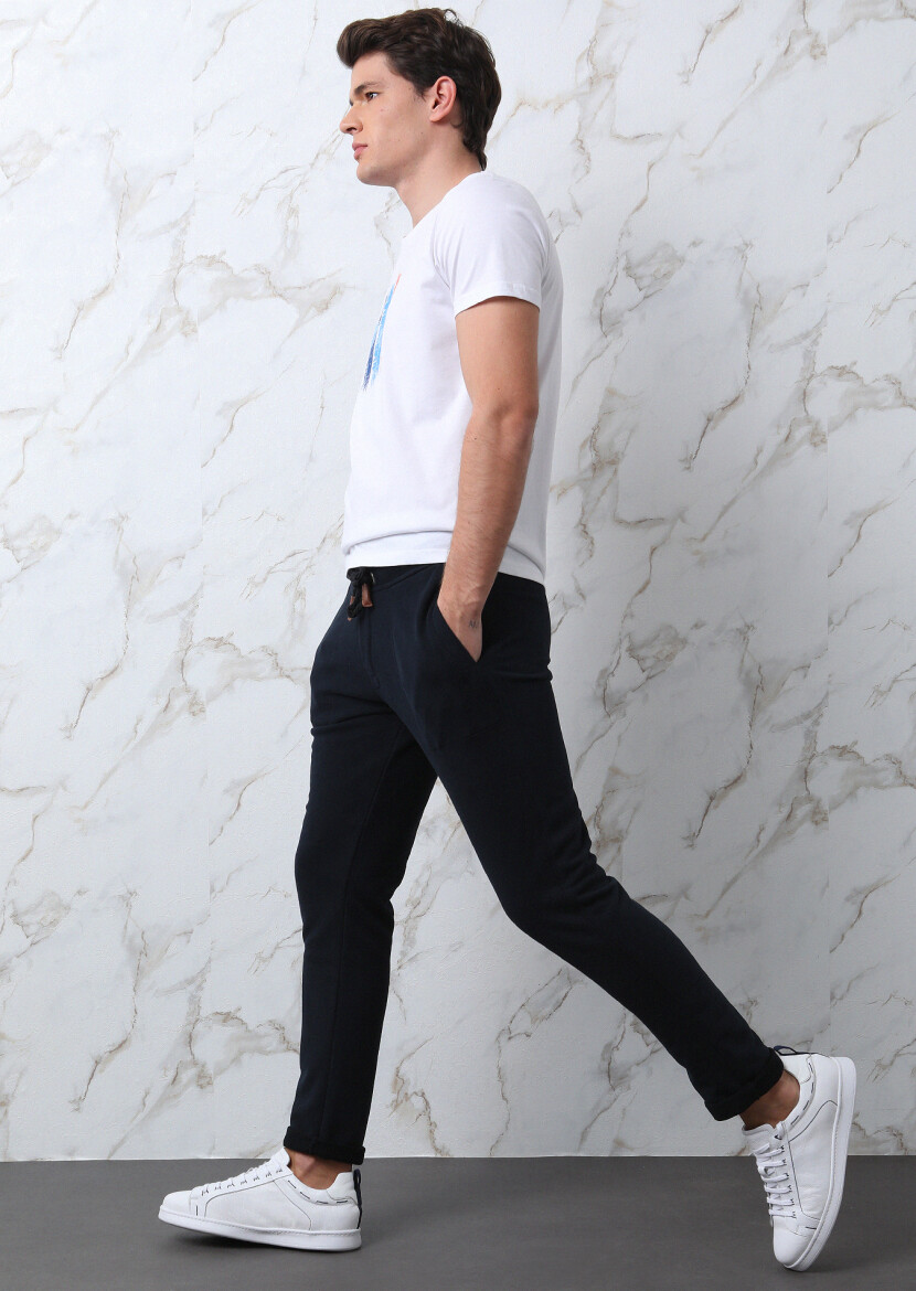 Navy Blue Sweat Pants - 3