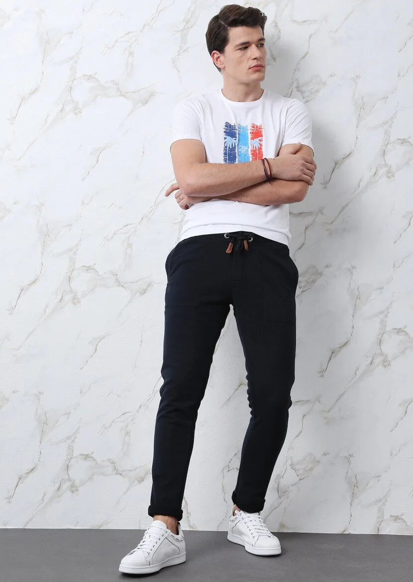 Navy Blue Sweat Pants - 2
