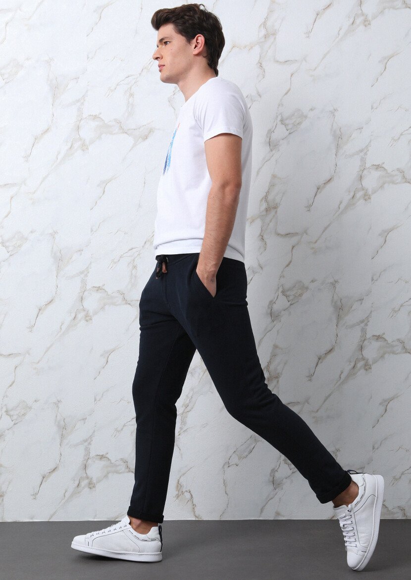 Navy Blue Sweat Pants - 3