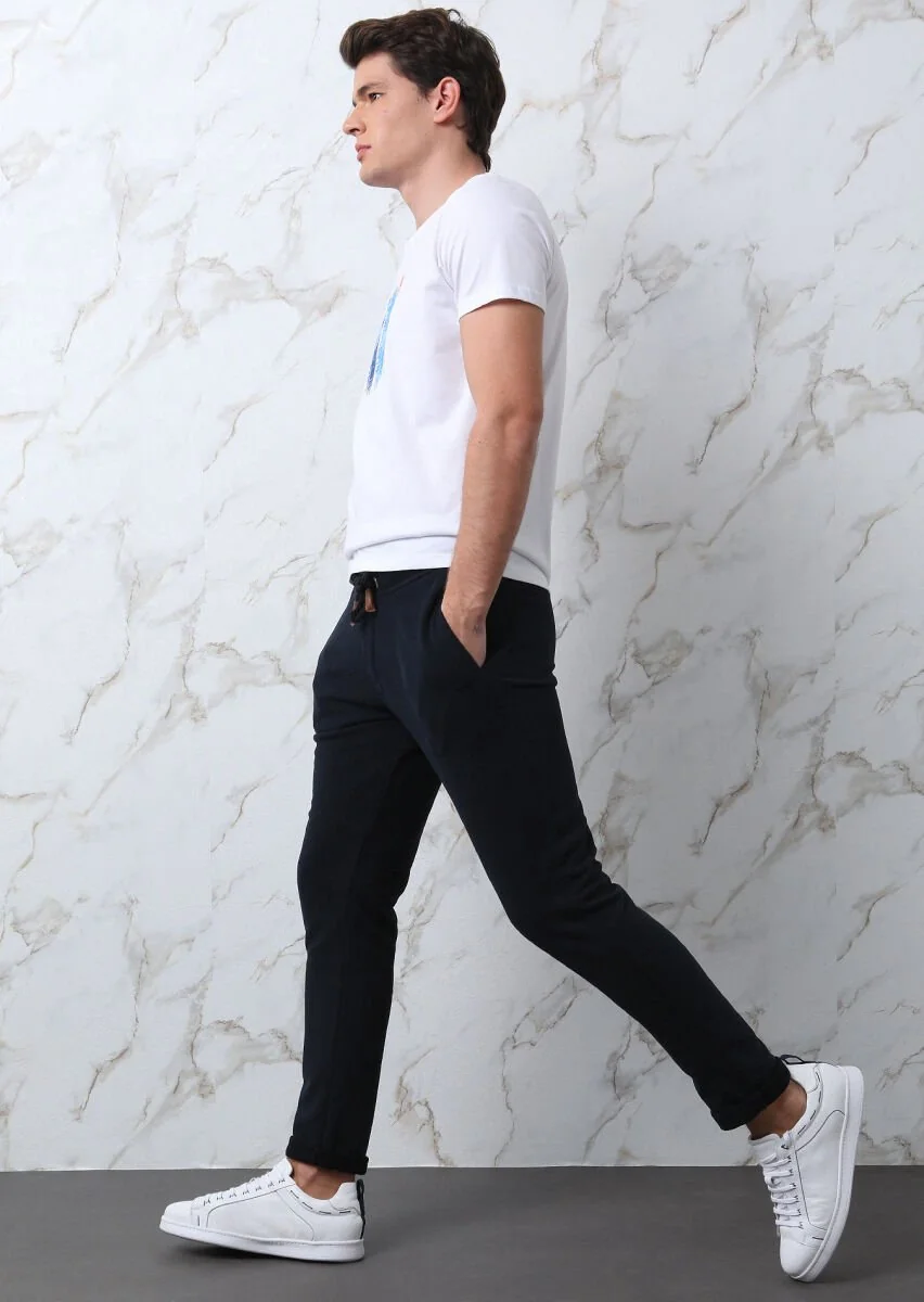 Navy Blue Sweat Pants - 3