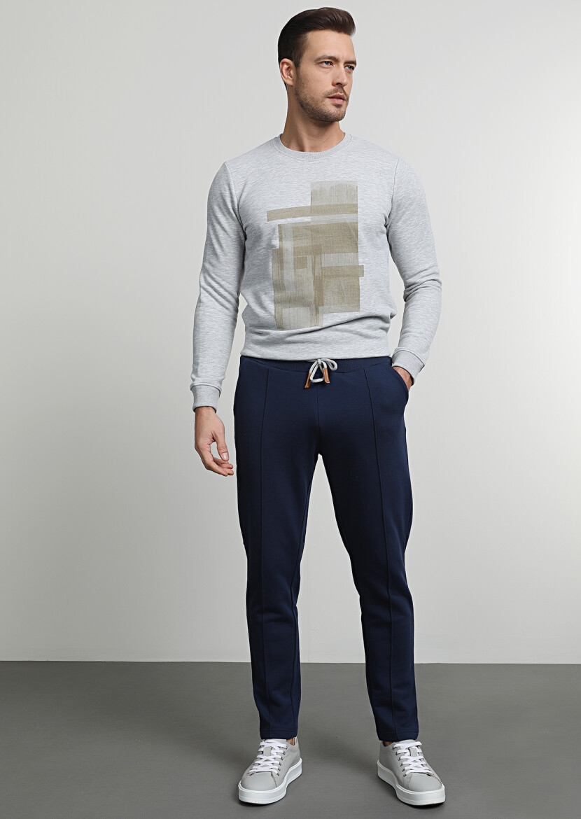 Navy Blue Sweat Pants - 3