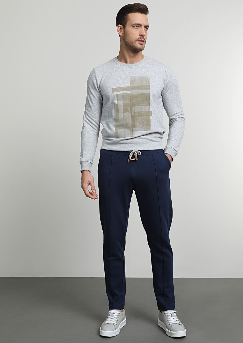 Navy Blue Sweat Pants - 3