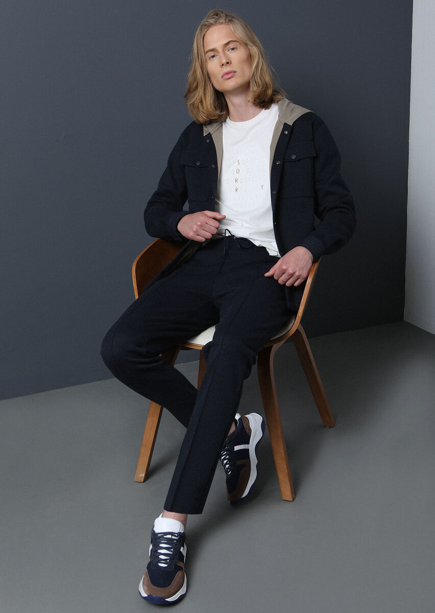 Navy Blue Sweat Pants - 2