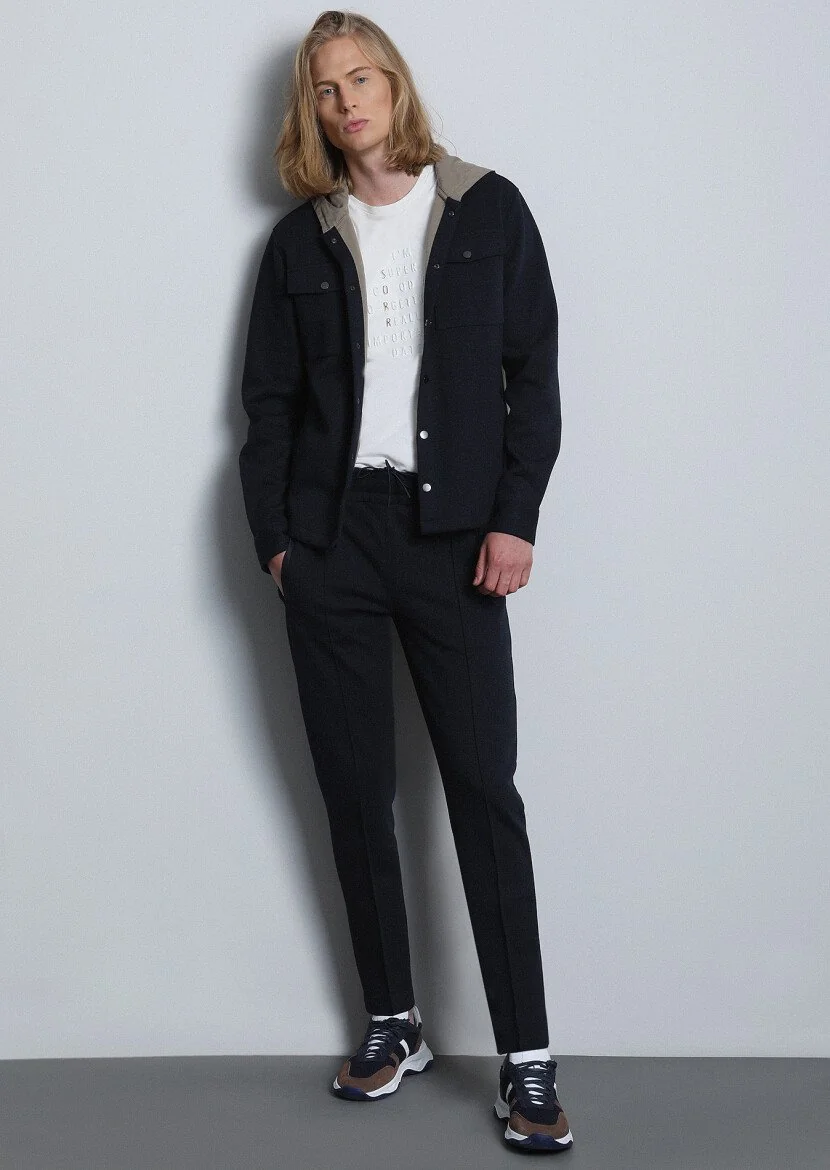 Navy Blue Sweat Pants - 1